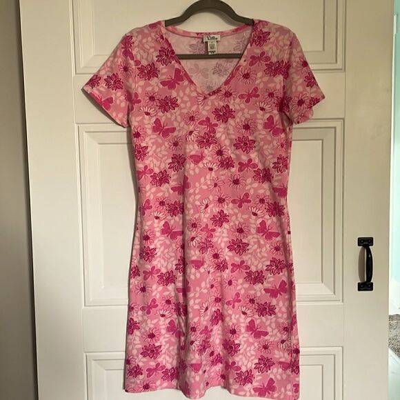 Lilly Pulitzer Pink Floral Short Sleeve Dress - Picture 1 of 4